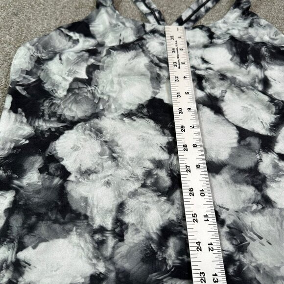 Athleta Floral Crush Workout Tank Top Black & White Size Womens X-Large - Picture 4 of 5
